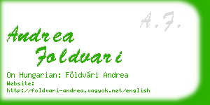 andrea foldvari business card